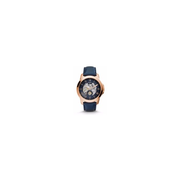 Fossil grant automatic clearance blue leather watch